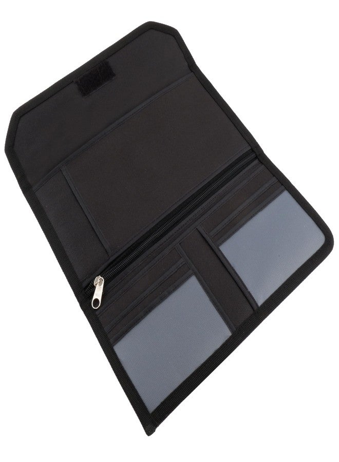 Asraw Car Documents Holder Organizer | Vehicle Documents Paper Storage Wallet for Driving Licence, RC Book, PUC, Insurance for Cars, Two Wheeler, Auto and Truck (Black) - Image 3